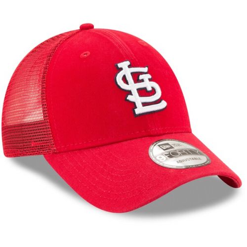  Men's St. Louis Cardinals New Era Red Trucker 9FORTY Adjustable Snapback Hat