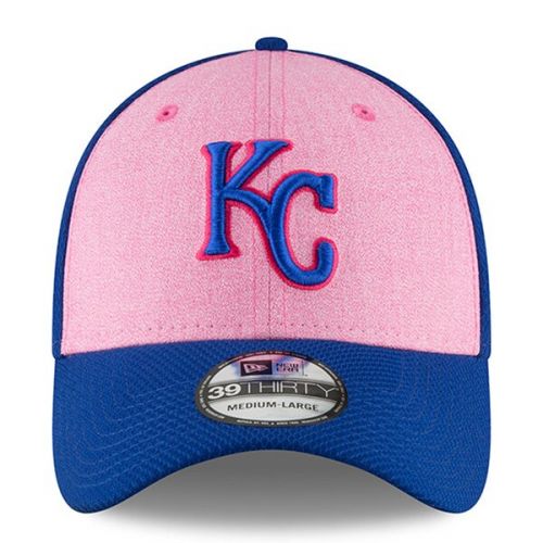  Men's Kansas City Royals New Era Pink 2018 Mother's Day 39THIRTY Flex Hat