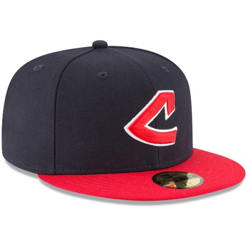  Men's Cleveland Indians New Era Navy Cooperstown Collection Wool 59FIFTY Fitted Hat