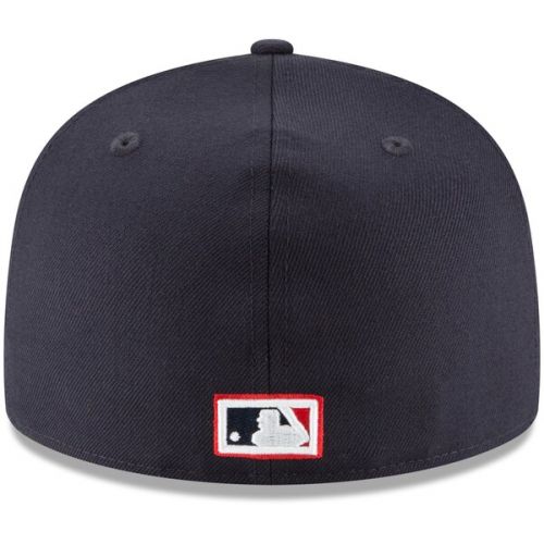  Men's Cleveland Indians New Era Navy Cooperstown Collection Wool 59FIFTY Fitted Hat