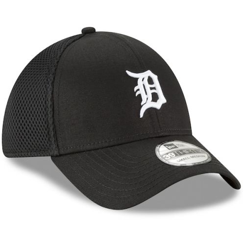  Men's Detroit Tigers New Era Black Neo 39THIRTY Unstructured Flex Hat