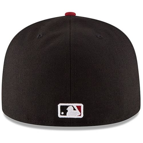  Men's Arizona Diamondbacks New Era BlackRed Authentic Collection On-Field 59FIFTY Fitted Hat