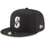 Men's Seattle Mariners New Era Black Basic 59FIFTY Fitted Hat