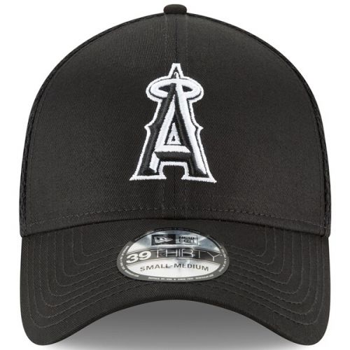  Men's Los Angeles Angels New Era Black Neo 39THIRTY Unstructured Flex Hat
