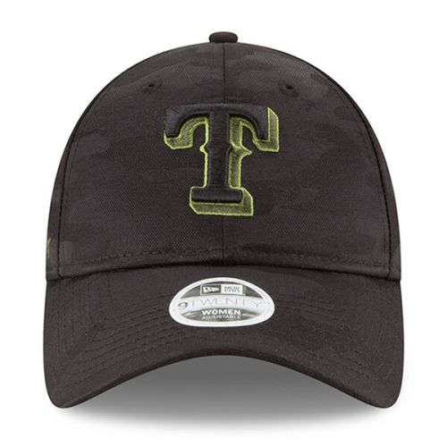  Women's Texas Rangers New Era Black 2018 Memorial Day 9TWENTY Adjustable Hat