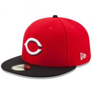 Men's Cincinnati Reds New Era RedBlack Road Authentic Collection On-Field 59FIFTY Fitted Hat