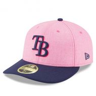 Men's New Era PinkBlue Tampa Bay Rays 2018 Mother's Day On-Field Low Profile 59FIFTY Fitted Hat