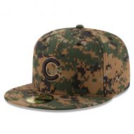 Men's Chicago Cubs New Era Digital Camo 2016 Memorial Day 59FIFTY Fitted Hat