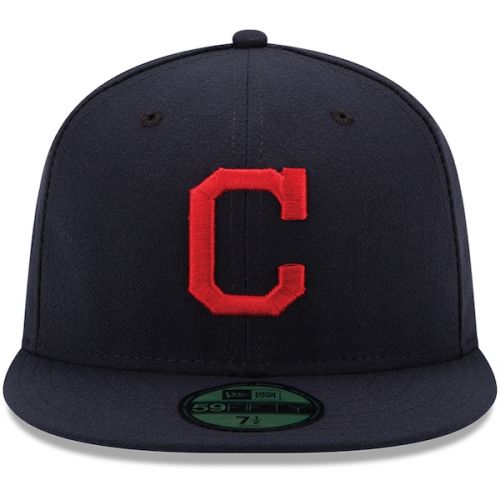  Youth Cleveland Indians New Era Navy Authentic Collection On-Field Road 59FIFTY Fitted Hat