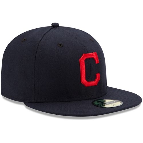  Youth Cleveland Indians New Era Navy Authentic Collection On-Field Road 59FIFTY Fitted Hat
