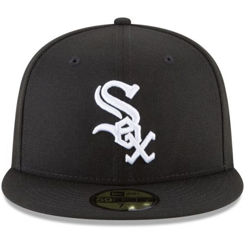  Men's Chicago White Sox New Era Black Basic 59FIFTY Fitted Hat