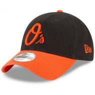 Men's Baltimore Orioles New Era BlackOrange Road Replica Core Classic 9TWENTY Adjustable Hat