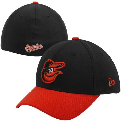  Men's Baltimore Orioles New Era BlackOrange MLB Team Classic 39THIRTY Flex Hat