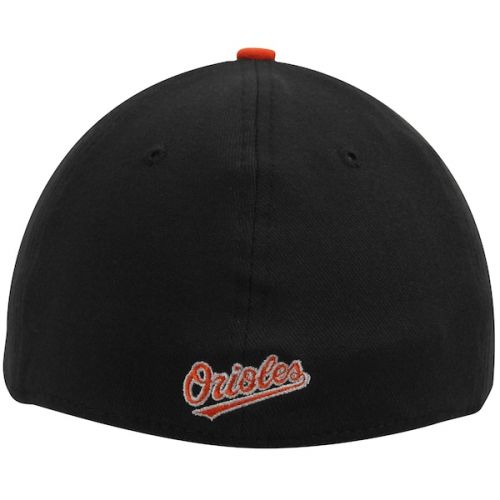  Men's Baltimore Orioles New Era BlackOrange MLB Team Classic 39THIRTY Flex Hat