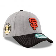 Men's San Francisco Giants Buster Posey New Era Heathered Gray Pediatric Cancer Awareness 9FORTY Adjustable Hat