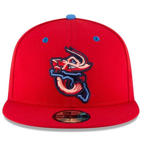  Men's Jacksonville Jumbo Shrimp New Era Red Alternate 1 Authentic Collection On-Field 59FIFTY Fitted Hat