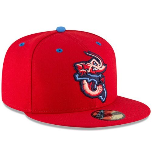  Men's Jacksonville Jumbo Shrimp New Era Red Alternate 1 Authentic Collection On-Field 59FIFTY Fitted Hat