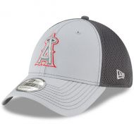 Men's Los Angeles Angels New Era Gray Grayed Out Neo 39THIRTY Flex Hat