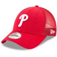 Men's Philadelphia Phillies New Era Red Trucker 9FORTY Adjustable Snapback Hat