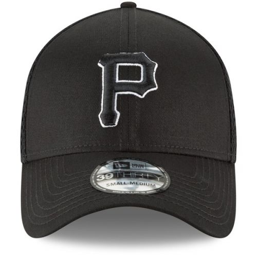  Men's Pittsburgh Pirates New Era Black Neo 39THIRTY Unstructured Flex Hat