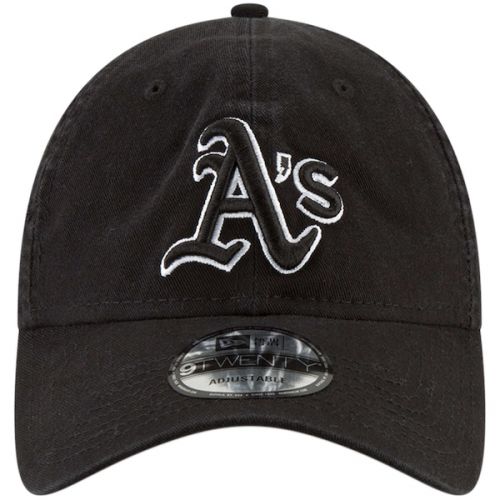  Men's Oakland Athletics New Era Black Core Classic Twill 9TWENTY Adjustable Hat