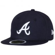 Youth Atlanta Braves New Era Navy Authentic Collection On-Field Road 59FIFTY Fitted Hat