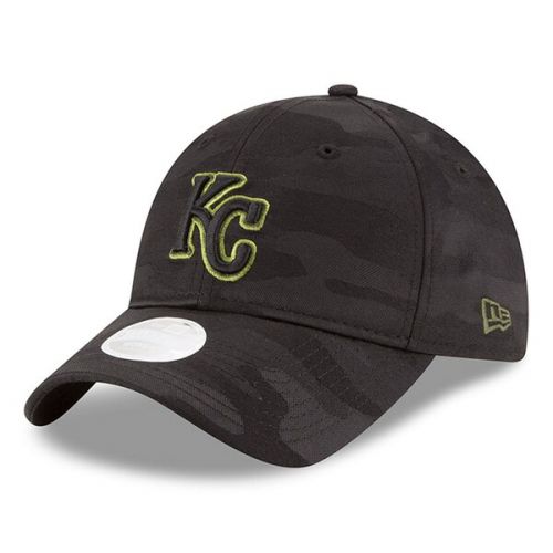  Women's Kansas City Royals New Era Black 2018 Memorial Day 9TWENTY Adjustable Hat