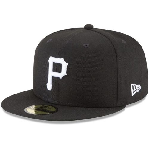  Men's Pittsburgh Pirates New Era Black Basic 59FIFTY Fitted Hat