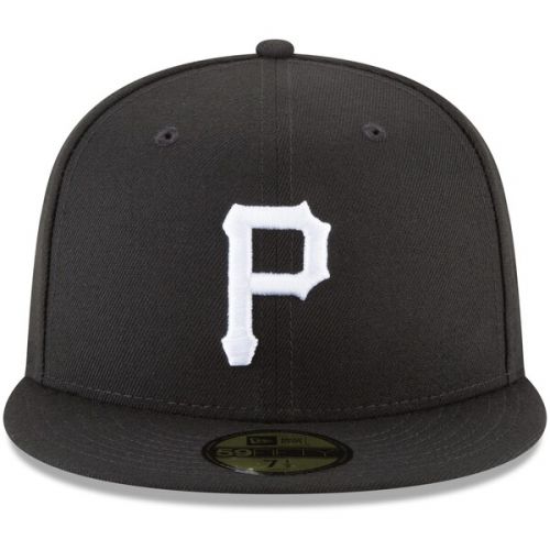  Men's Pittsburgh Pirates New Era Black Basic 59FIFTY Fitted Hat