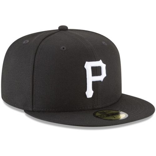  Men's Pittsburgh Pirates New Era Black Basic 59FIFTY Fitted Hat
