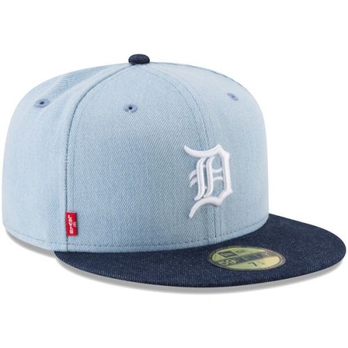  Men's Detroit Tigers New Era DenimNavy Levi's Two-Tone 59FIFTY Fitted Hat