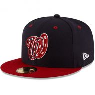 Youth Washington Nationals New Era NavyRed Authentic Collection On-Field Alternate 4 59FIFTY Fitted Hat