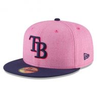 Men's New Era PinkBlue Tampa Bay Rays 2018 Mother's Day On-Field 59FIFTY Fitted Hat