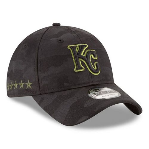  Men's Kansas City Royals New Era Black 2018 Memorial Day 9TWENTY Adjustable Hat