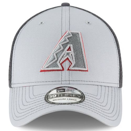  Men's Arizona Diamondbacks New Era Gray Grayed Out Neo 39THIRTY Flex Hat