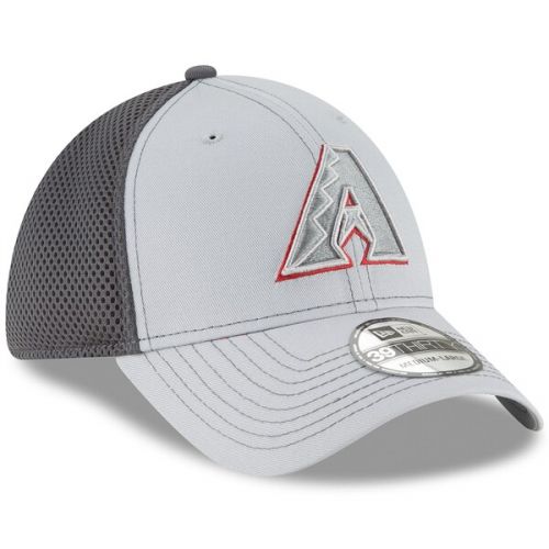  Men's Arizona Diamondbacks New Era Gray Grayed Out Neo 39THIRTY Flex Hat