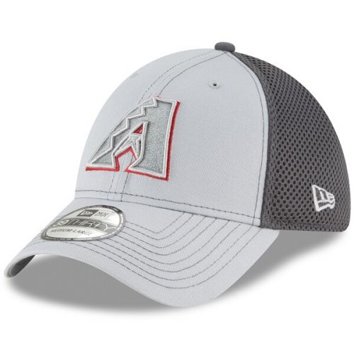  Men's Arizona Diamondbacks New Era Gray Grayed Out Neo 39THIRTY Flex Hat