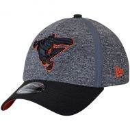 Men's Baltimore Orioles New Era Heathered GrayBlack Clubhouse 39THIRTY Flex Hat