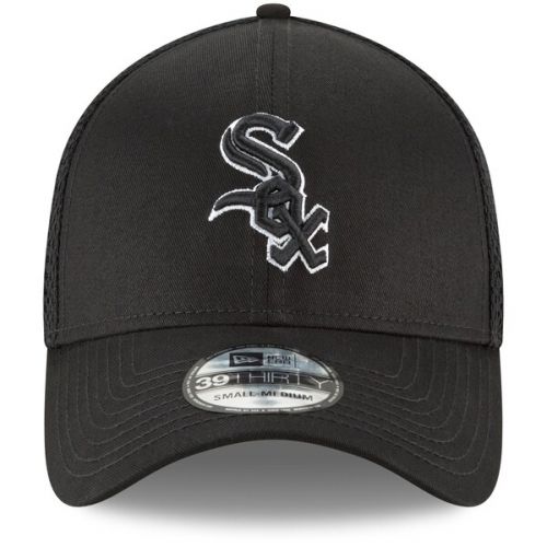  Men's Chicago White Sox New Era Black Neo 39THIRTY Unstructured Flex Hat