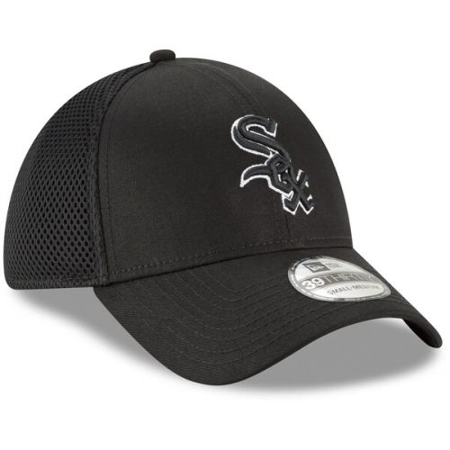  Men's Chicago White Sox New Era Black Neo 39THIRTY Unstructured Flex Hat
