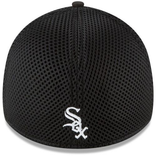  Men's Chicago White Sox New Era Black Neo 39THIRTY Unstructured Flex Hat