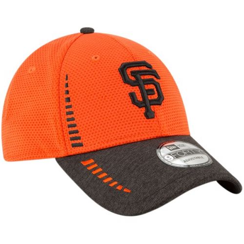  Men's San Francisco Giants New Era OrangeHeathered Black Speed Tech 9FORTY Adjustable Hat