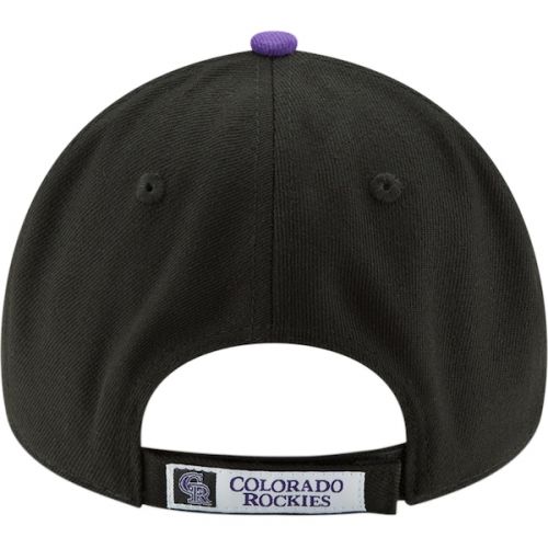  Men's Colorado Rockies New Era BlackPurple Alternate The League 9FORTY Adjustable Hat