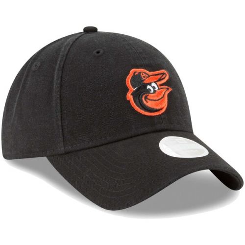  Women's Baltimore Orioles New Era Black Core Classic Twill Team Color 9TWENTY Adjustable Hat