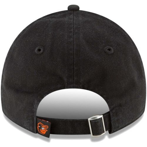  Women's Baltimore Orioles New Era Black Core Classic Twill Team Color 9TWENTY Adjustable Hat