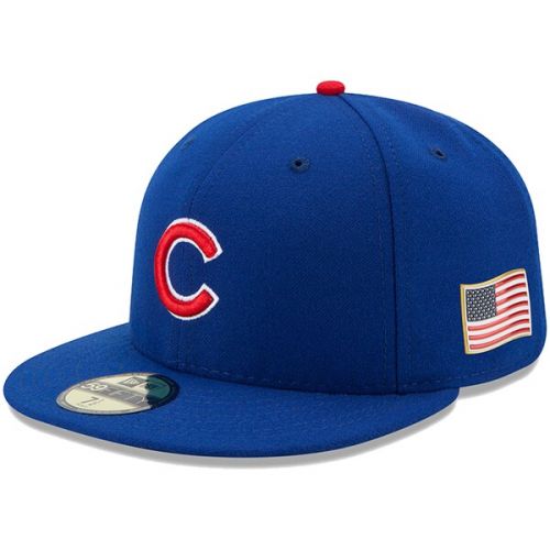  Men's Chicago Cubs New Era Royal Authentic 911 59FIFTY Fitted Hat