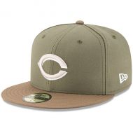 Men's Cincinnati Reds New Era OliveBrown Alternate 2 Authentic Collection On-Field 59FIFTY Fitted Hat