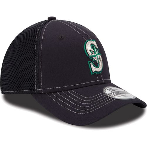  Men's Seattle Mariners New Era Navy Neo 39THIRTY Flex Hat