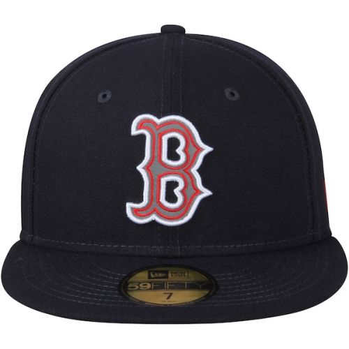  Men's Boston Red Sox New Era Navy Flected Team Fitted Hat