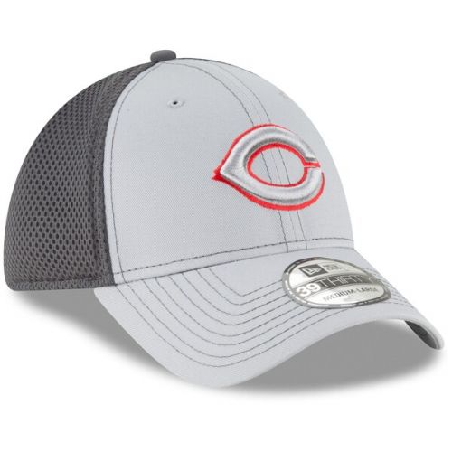 Men's Cincinnati Reds New Era Gray Grayed Out Neo 39THIRTY Flex Hat